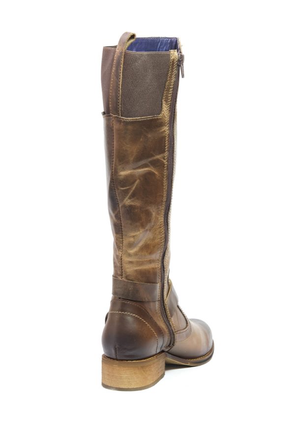 BOTAS SAN POLOS CASUAL MUJER EK2358 PARDO - Imagen 4