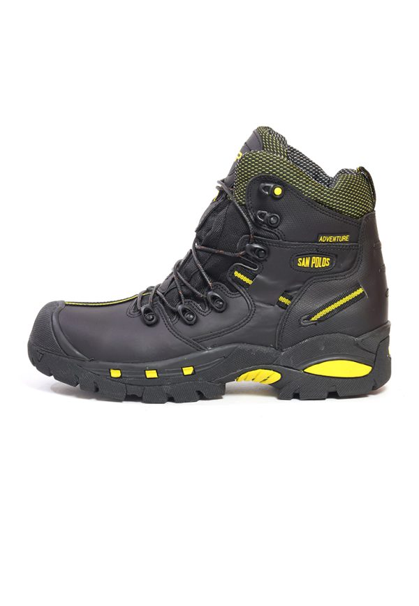 BOTAS SAN POLOS INDUSTRIAL HOMBRE 2838 NEGRO AMARILLO - Imagen 3