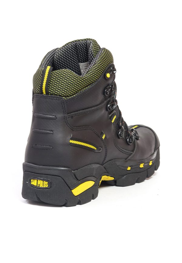BOTAS SAN POLOS INDUSTRIAL HOMBRE 2838 NEGRO AMARILLO - Imagen 4