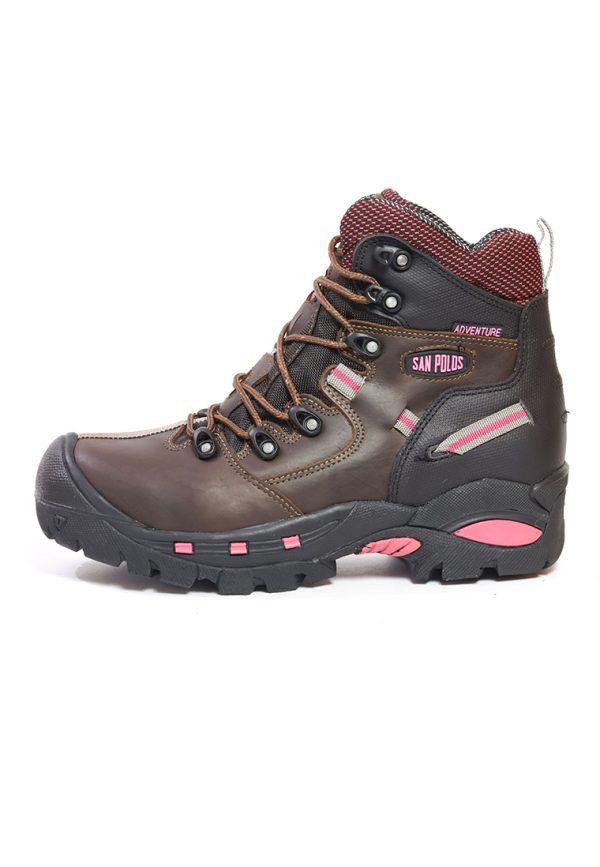 Botas San Polos Industrial Mujer 2838 Café Fucsia - Imagen 3