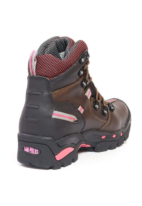 Botas San Polos Industrial Mujer 2838 Café Fucsia - Imagen 4