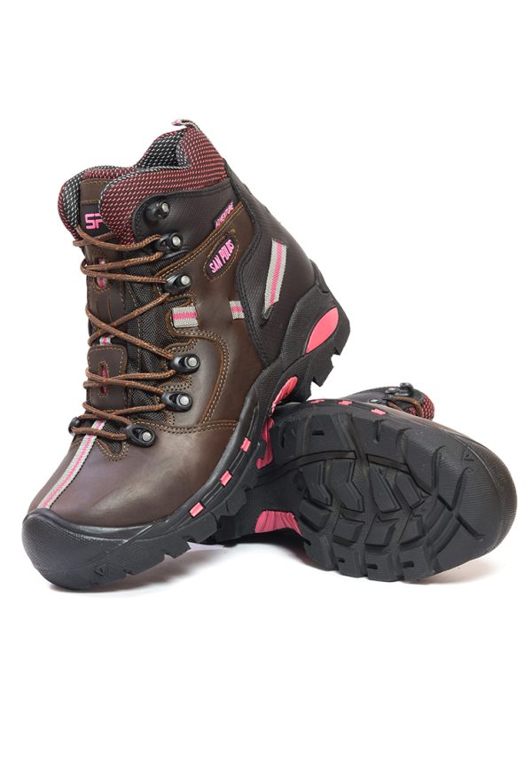Botas San Polos Industrial Mujer 2838 Café Fucsia - Imagen 5