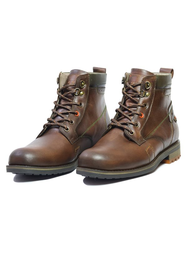 BOTAS SAN POLOS CASUAL HOMBRE 3408 COÑAC VERDE