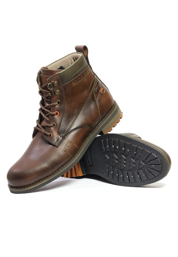 BOTAS SAN POLOS CASUAL HOMBRE 3408 COÑAC VERDE - Imagen 4