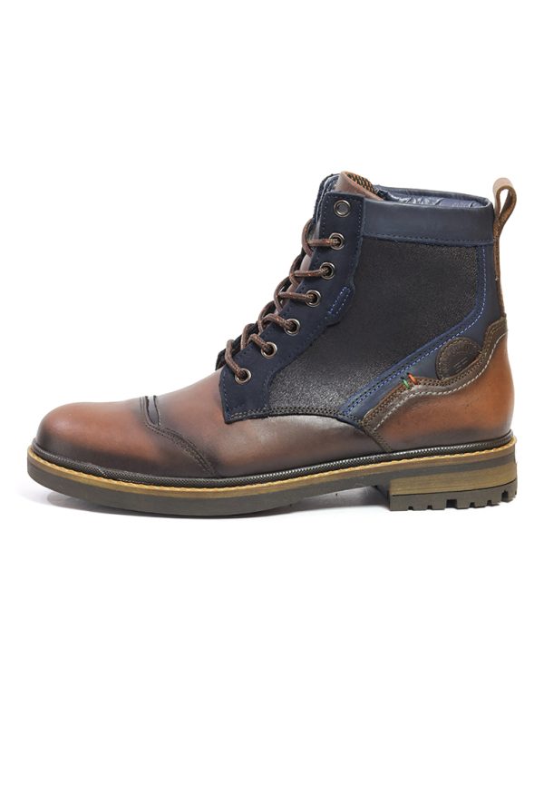 BOTAS SAN POLOS CASUAL HOMBRE 3694 COÑAC AZUL - Imagen 6