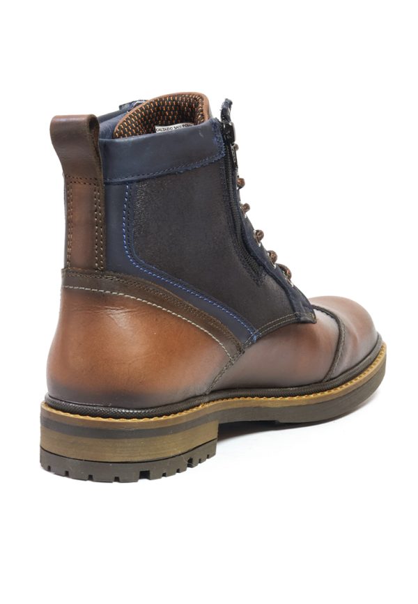 BOTAS SAN POLOS CASUAL HOMBRE 3694 COÑAC AZUL - Imagen 5
