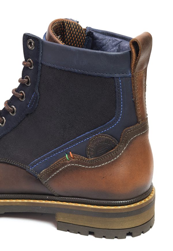 BOTAS SAN POLOS CASUAL HOMBRE 3694 COÑAC AZUL - Imagen 3