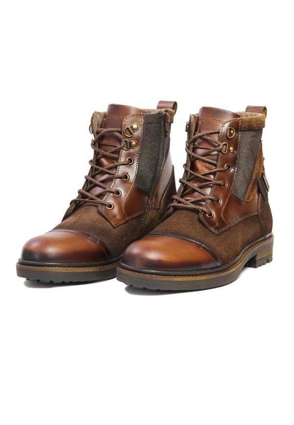 BOTAS SAN POLOS CASUAL HOMBRE 3878 MIEL CON VERDE