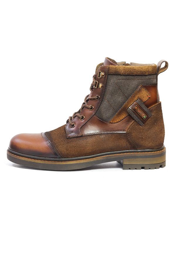 BOTAS SAN POLOS CASUAL HOMBRE 3878 MIEL CON VERDE - Imagen 6