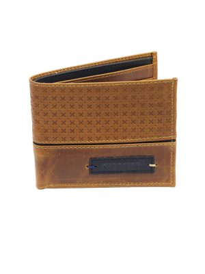 Billetera de Cuero para Hombre San Polos JB030 - Miel y café