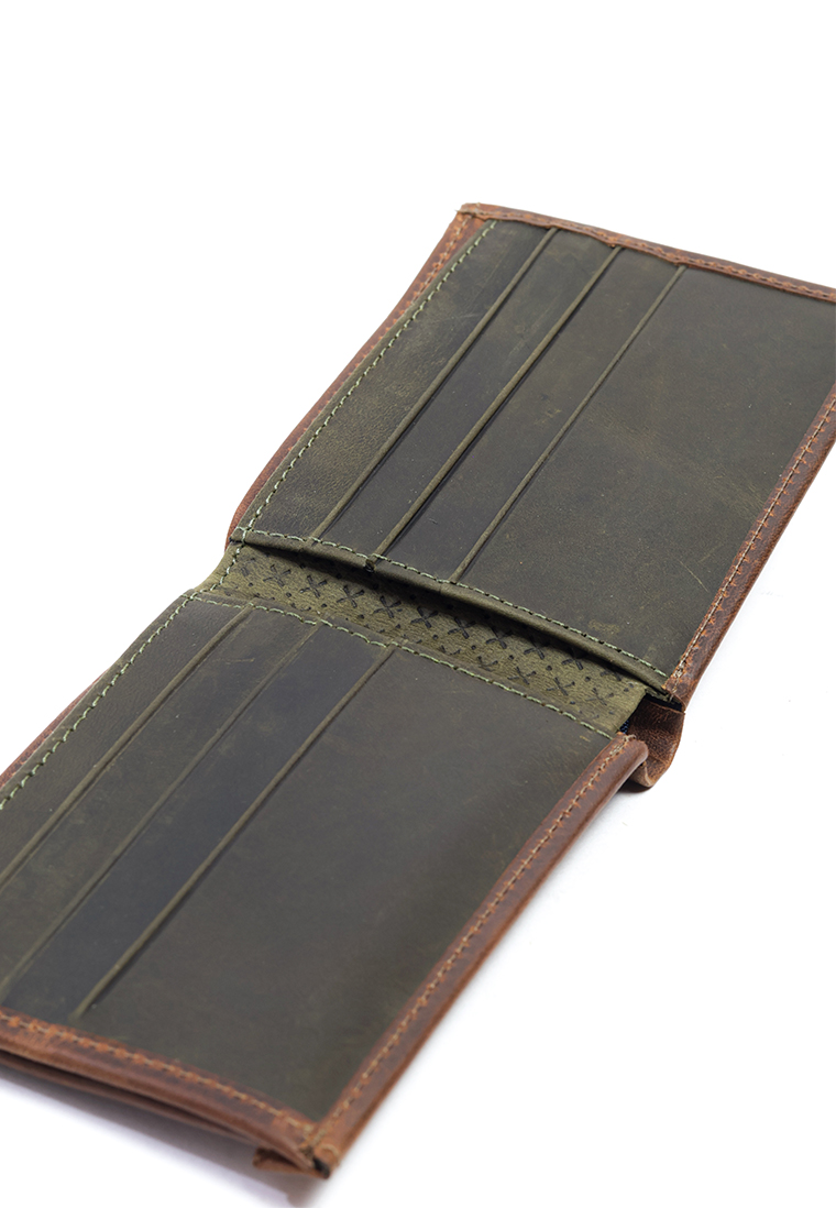 Billetera de Cuero para Hombre San Polos JB040 - Coñac y verde - Imagen 5