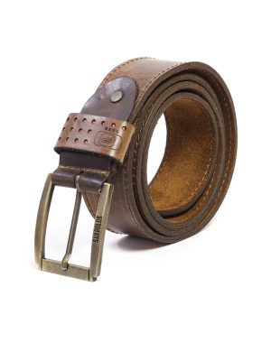 Cinturón de Cuero para Hombre San Polos JB044 - Pardo Azul