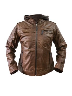 CHAQUETA SAN POLOS CUERO MUJER D-103 PARDO