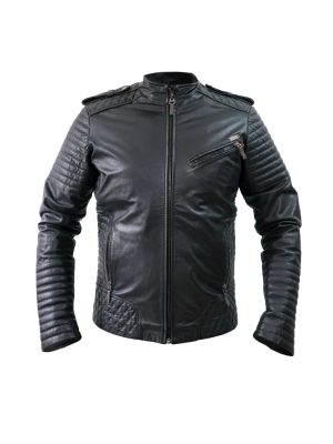 CHAQUETA SAN POLOS CUERO HOMBRE H-110R NEGRO