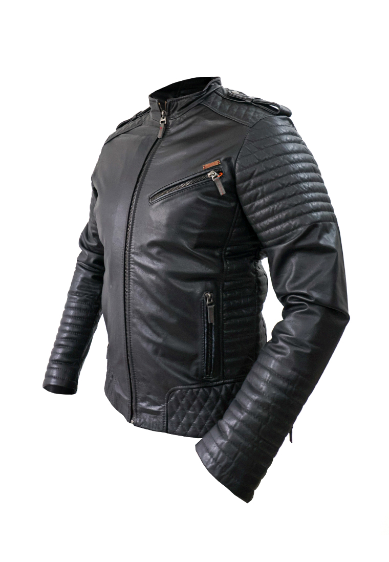 CHAQUETA SAN POLOS CUERO HOMBRE H-110R NEGRO - Imagen 3