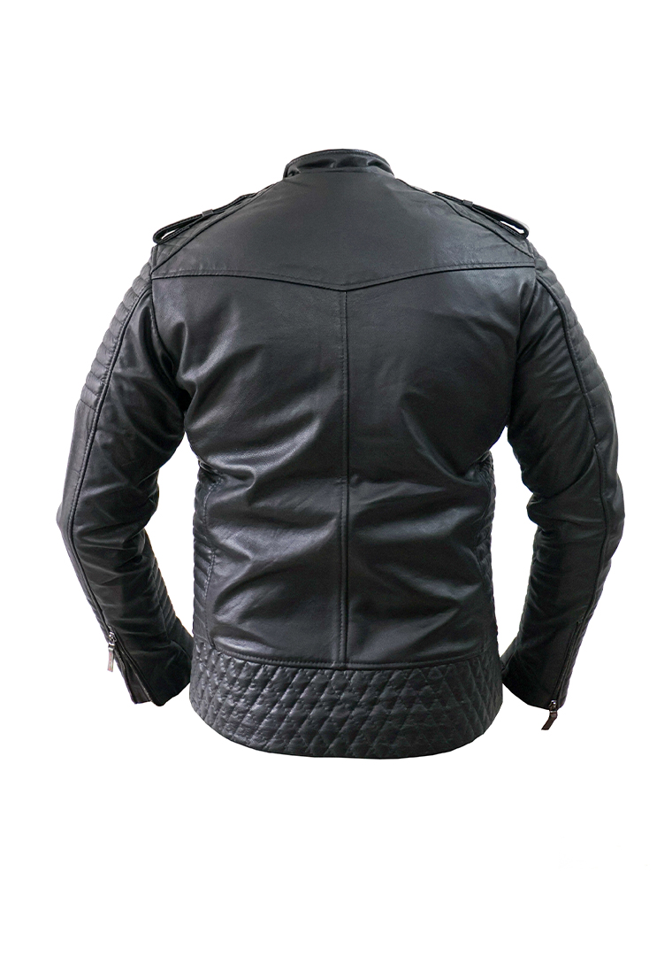 CHAQUETA SAN POLOS CUERO HOMBRE H-110R NEGRO - Imagen 4