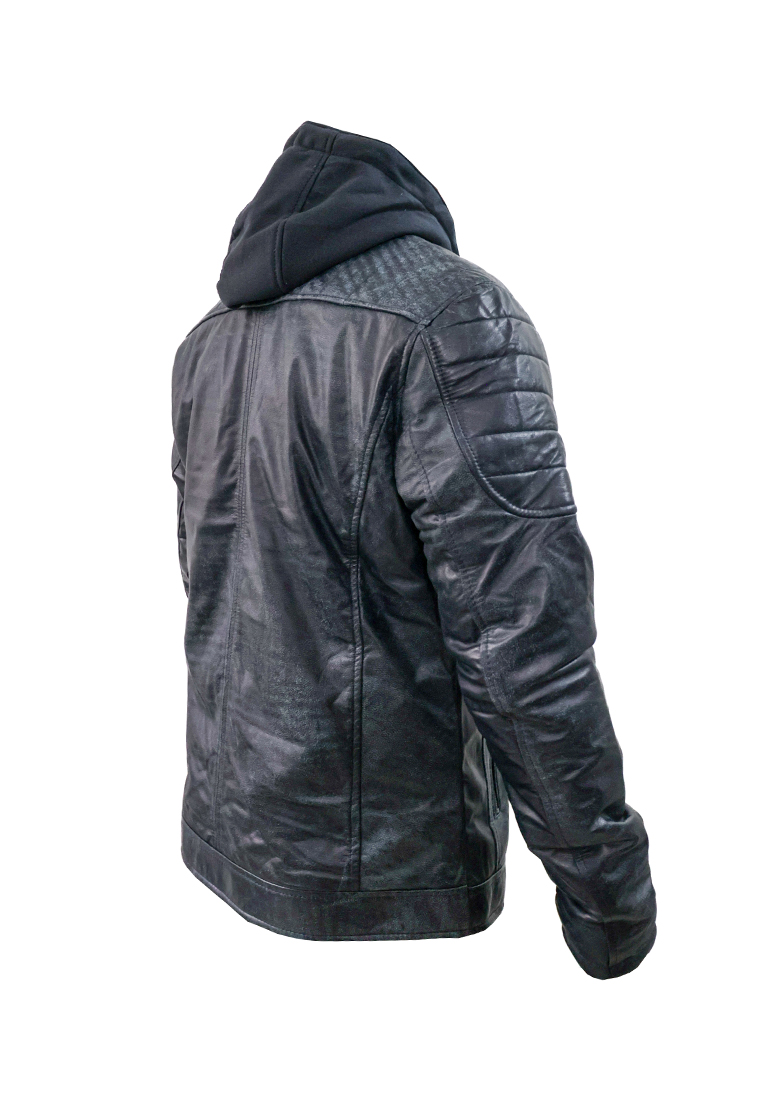 CHAQUETA SAN POLOS CUERO HOMBRE H-100 RÚSTICO AZUL - Imagen 5