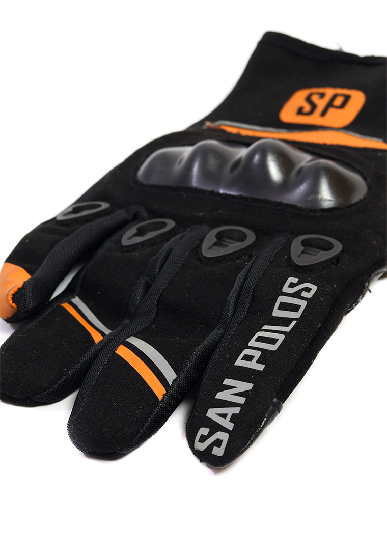 GUANTES SAN POLOS GTS-002 NEGRO NARANJA - Imagen 2