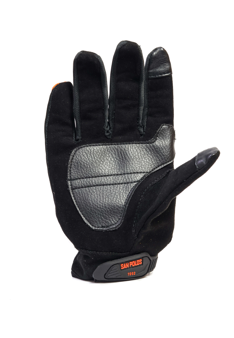 GUANTES SAN POLOS GTS-002 NEGRO NARANJA - Imagen 5